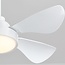 Hvid loftventilator med integreret LED-lys og fjernbetjening - Merel