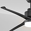 Moderne loftventilator i sort inkl. LED-lys og fjernbetjening - Akira