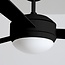 Sort loftventilator med belysning inkl. fjernbetjening, E27 - Coco