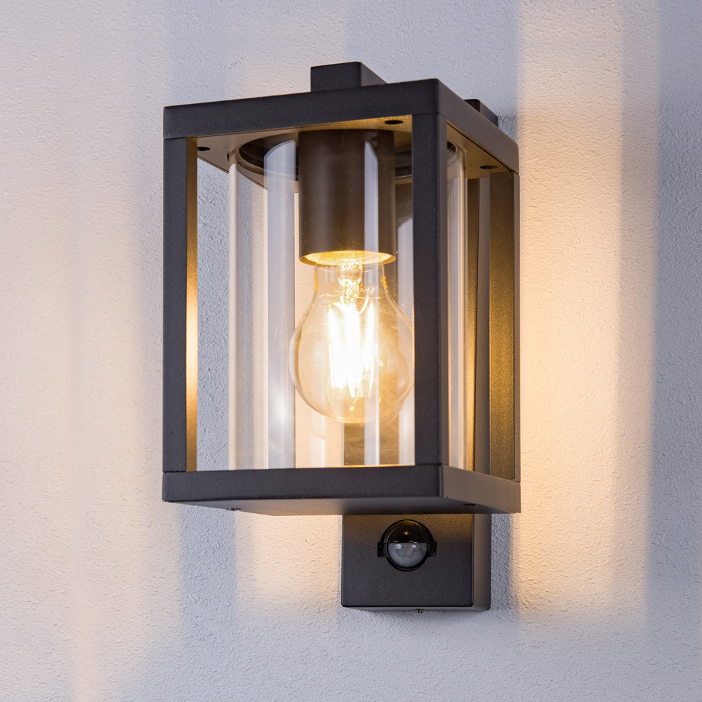 Udendørs væglampe med - Zita - sort - Lumenxl.dk