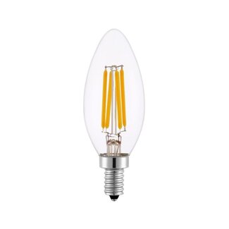 E14 LED-kertepære, filament med klart glas - 3,5 watt, 2700K, dæmpbar