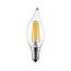 E14 LED-kertepære, klart glas - 5,5 watt / 2700K / flammeformet / dæmpbar