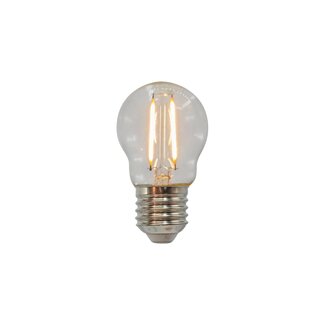 E27 LED-kronepære, filament med klart glas - 2,5 el. 4,5 watt, 2700K, Ø45, dæmpbar