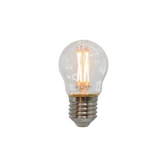 E27 LED-pære, filament med klart glas - 2,5 el. 4,5 watt / 2200-4000K / Ø45 / varm dæmpning