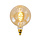 E27 LED-globepære XXXL, croissant filament med ravfarvet glas - 8,5W, 2000K, Ø200, dæmpbar
