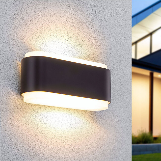 Udendørs væglampe inkl. LED - Cale - sort