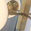 Glaskuglelampe - Loftlampe i guld med fem store opalhvide glaskugler - Kenji