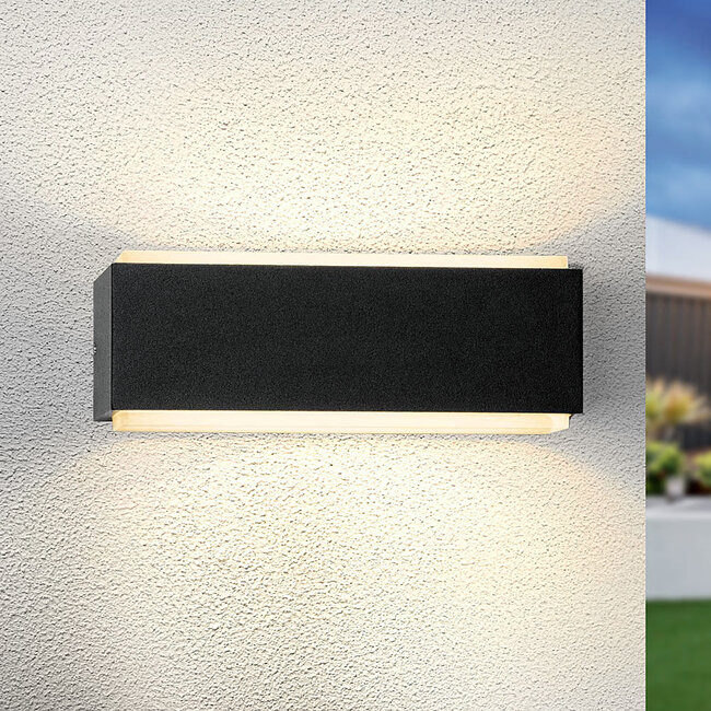 Væglampe udendørs med integreret LED-lys - Pixie - sort