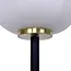 Bordlampe med oval glasskærm - Kalisto - sort/hvid/guld