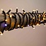 Linkbar julelyskæde | Varmhvidt lys med blå glimt | Fra 10 meter med 100 LED-lys | Sort gummi
