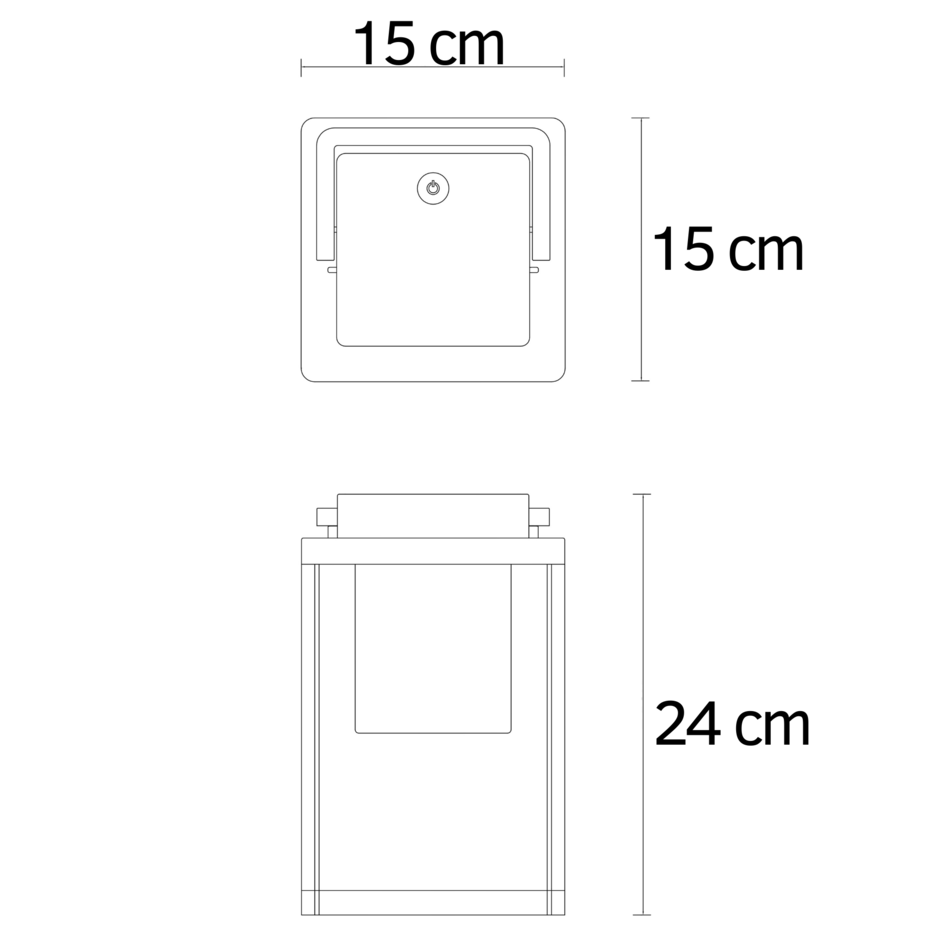 Genopladelig LED-bordlampe - Luxor - sort