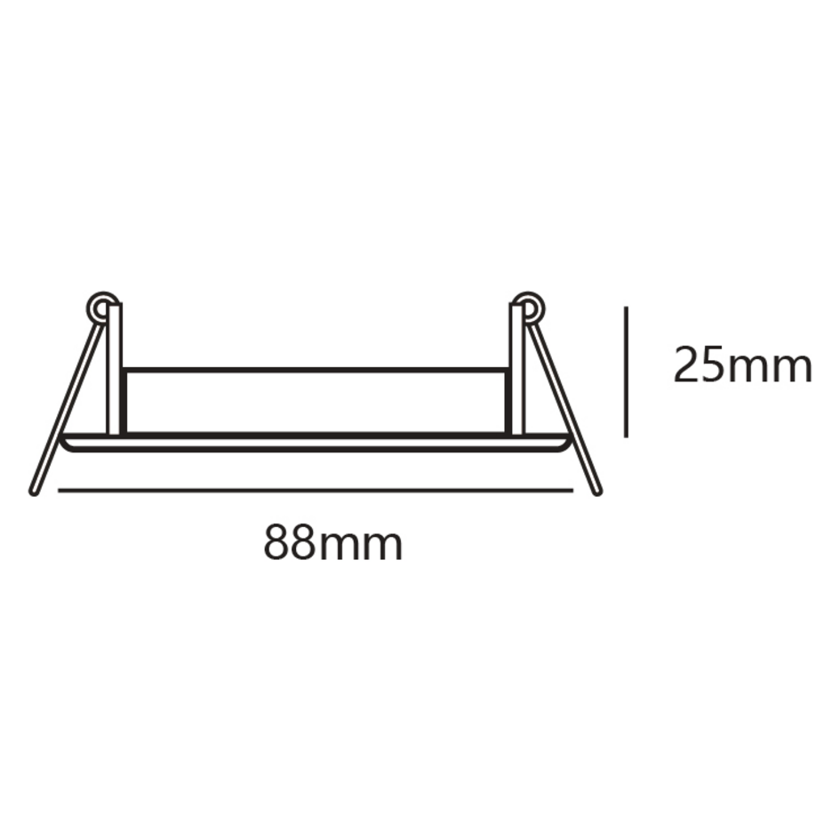 Moderne vippbar indbygget spotlampe, hvid - Ash