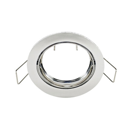 Moderne rund, vipbar indbygget spot i sølv - Ash