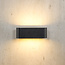 Udendørs væglampe inkl. LED - Tino - sort