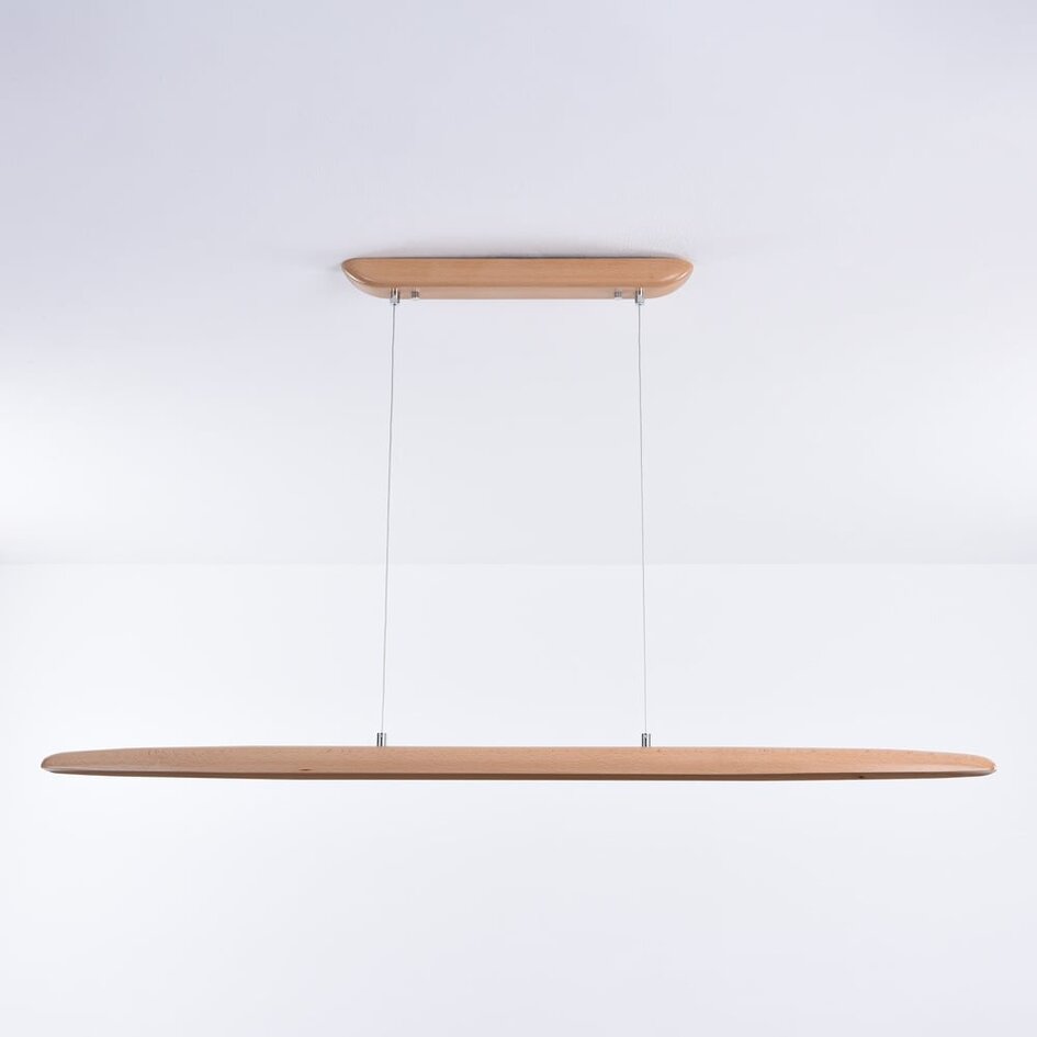 LED-pendel i lyst træ med 3-trins dæmpning - Liora