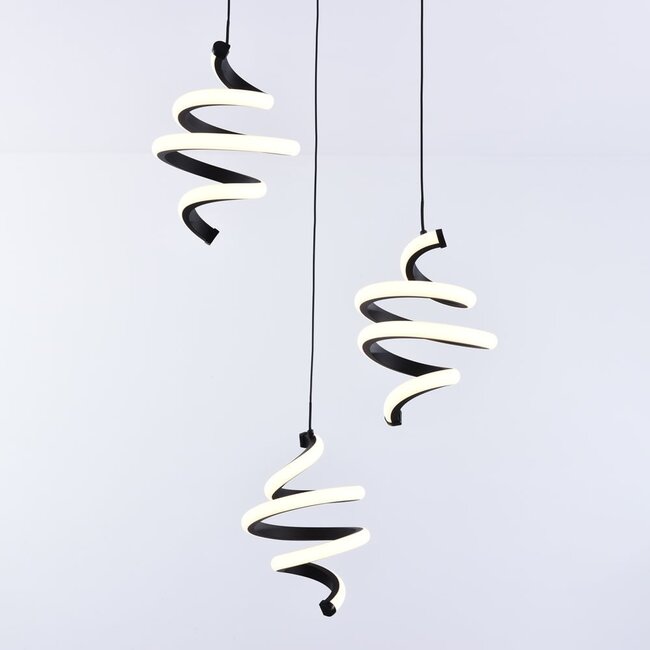 Hængelampe med spiralformet LED-lys, 3-trins dæmpbar - Bojana