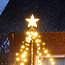 Julestjerne med lys til udendørs LED-juletræ