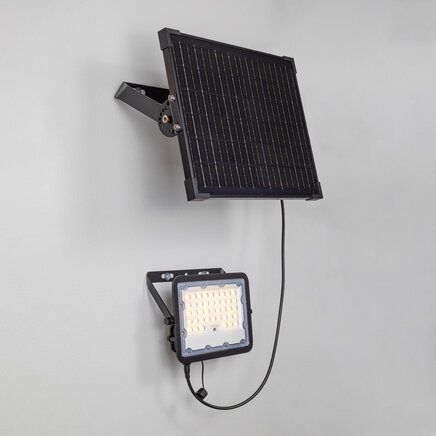 Sort solcellelampe til udendørs brug Nestor - 60W