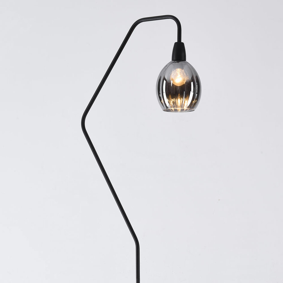 Standerlampe med glasskærm - Diede