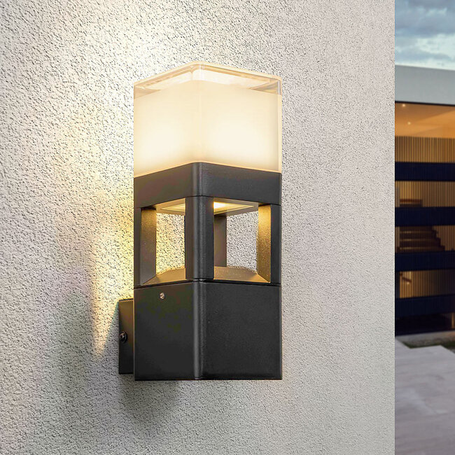 Moderne væglampe, udendørs - Terry - sort