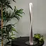 Moderne bordlampe med snoet form - Rizar - børstet stål