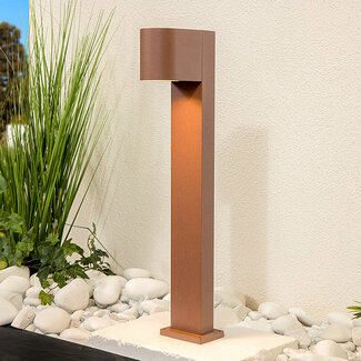 Industriel bedlampe, 50 cm - Simone - rustbrun