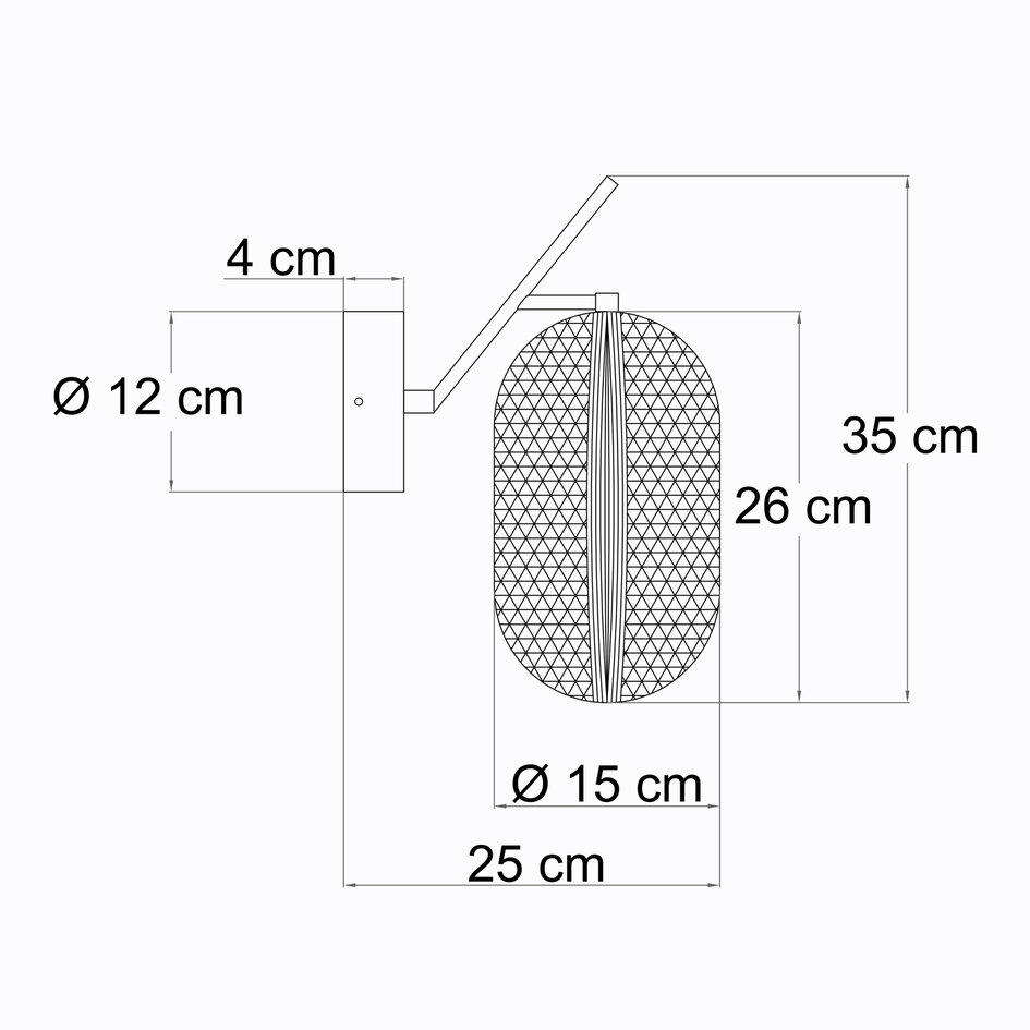 LED-væglampe - Aethra - transparent/guld