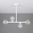 Loftslampe i hvid med 4 transparente glaskugler - Asun