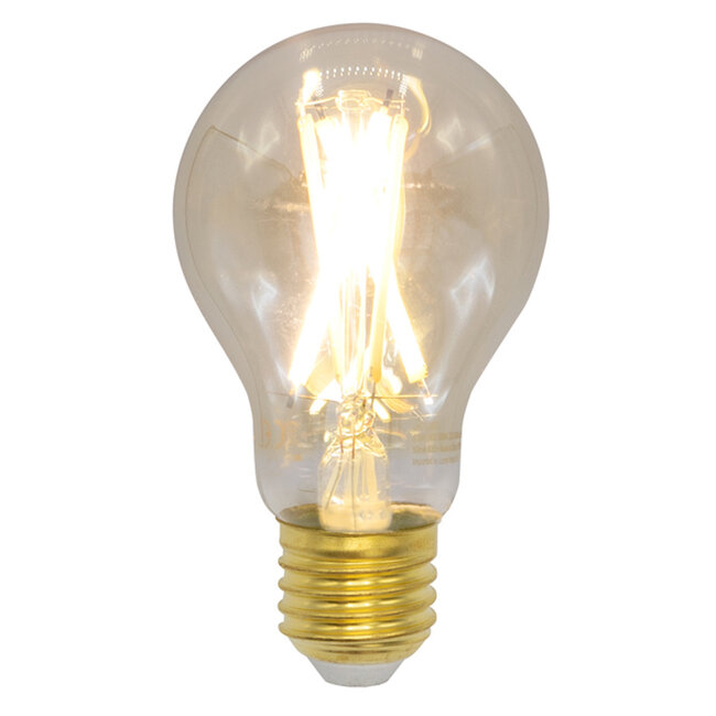 E27 LED-kronepære, filament med klart glas - 6,5 watt / 1800-3000K / Ø60 / varm dæmpning