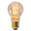 E27 LED-kronepære, spiral filament med ravfarvet glas - 5 watt / 1800K / Ø60 / dæmpbar