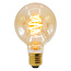 E27 LED-globepære XL, croissant filament med ravfarvet glas - 5 watt / 1800K / Ø95 / dæmpbar