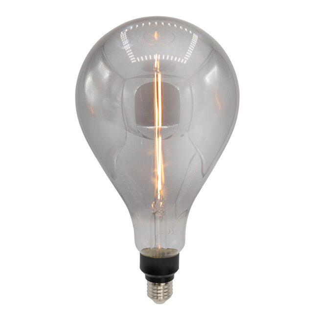 E27 LED-globepære XXL, filament med røgfarvet glas - 7 watt / Ø160 / dæmpbar