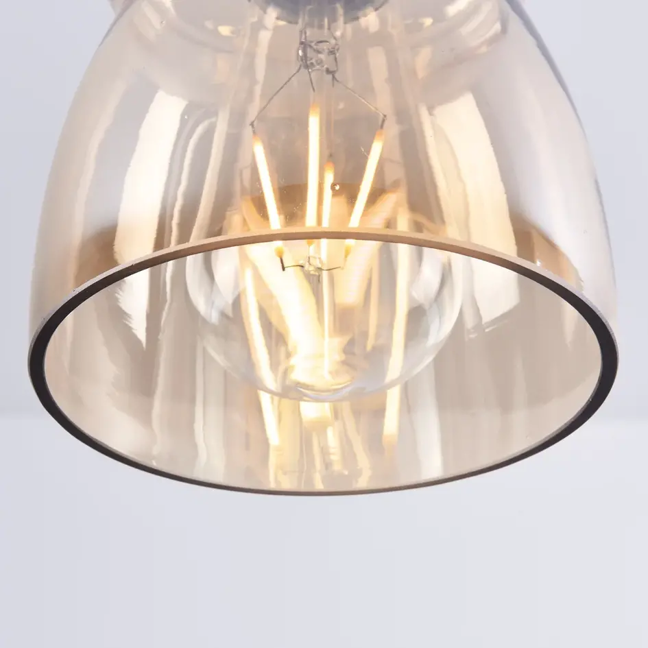 Loftpendel med ravfarvet glas, 1 x E27 - Trinidad - Variant 2