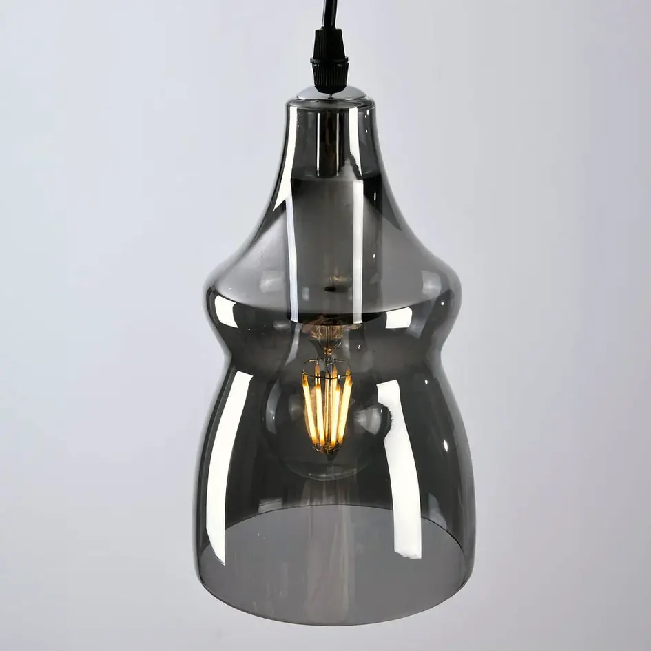 Loftpendel med smokey glas, 1 x E27 - Trinidad - Variant 2