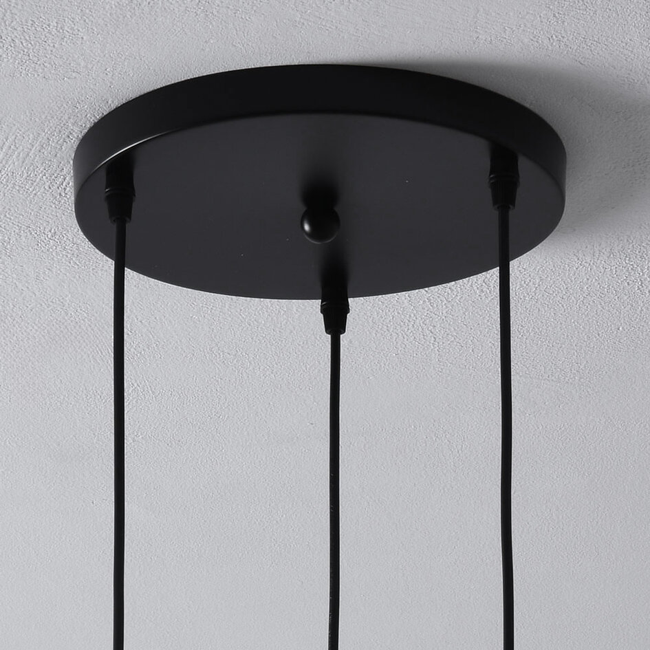 Loftpendel med transparent glas, 3 x E27 - Trinidad