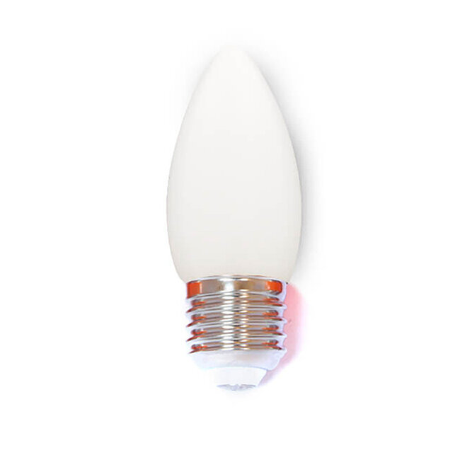 E27 LED-kertepære, opalhvid plast - 2 watt / 2650K / Ø35