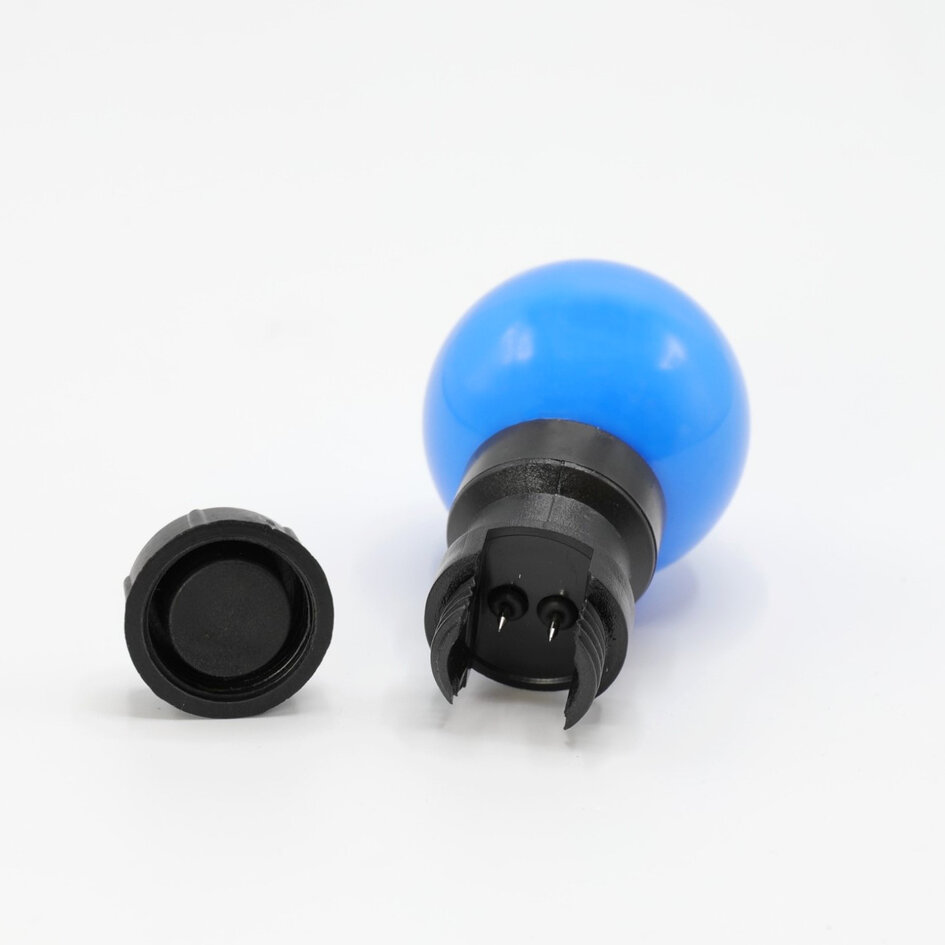 Blå stiftpære - 1 watt / Ø45