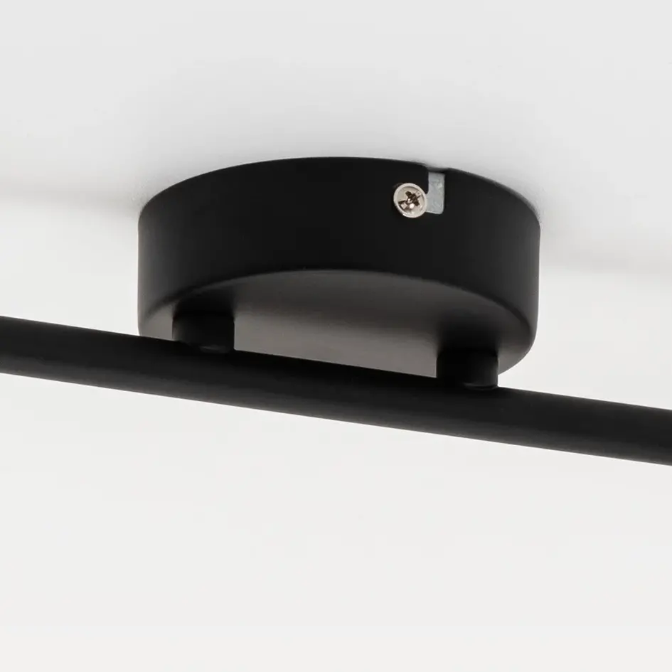 Skinnelampe med 2 røgfarvede spotlamper - Phoenix