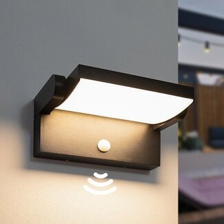 Udendørs projektørlampe med justérbar lysvinkel og sensor - Berlin - sort