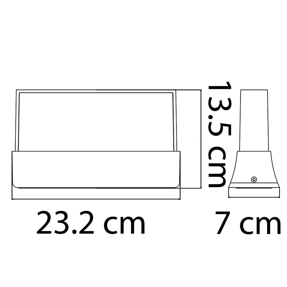 Moderne udendørs LED-væglampe - Onyx - antracit