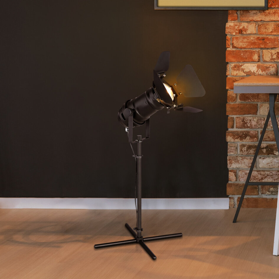 Teaterspot på fod - Cam - sort