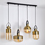Art deco langbordspendel - Laure - sort/messing/rav
