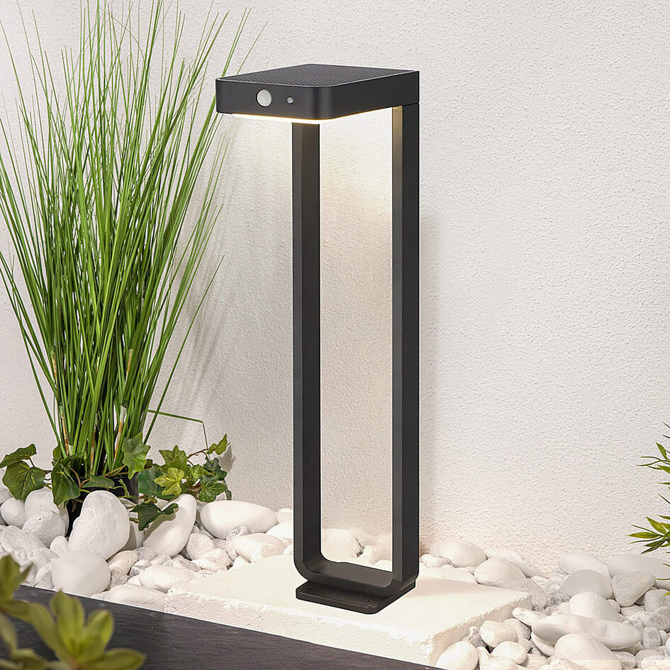 Solcelle bedlampe med sensor - Pelle - sort