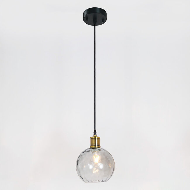 Loftlampe med struktureret glasskærm - Lotte - flere farver