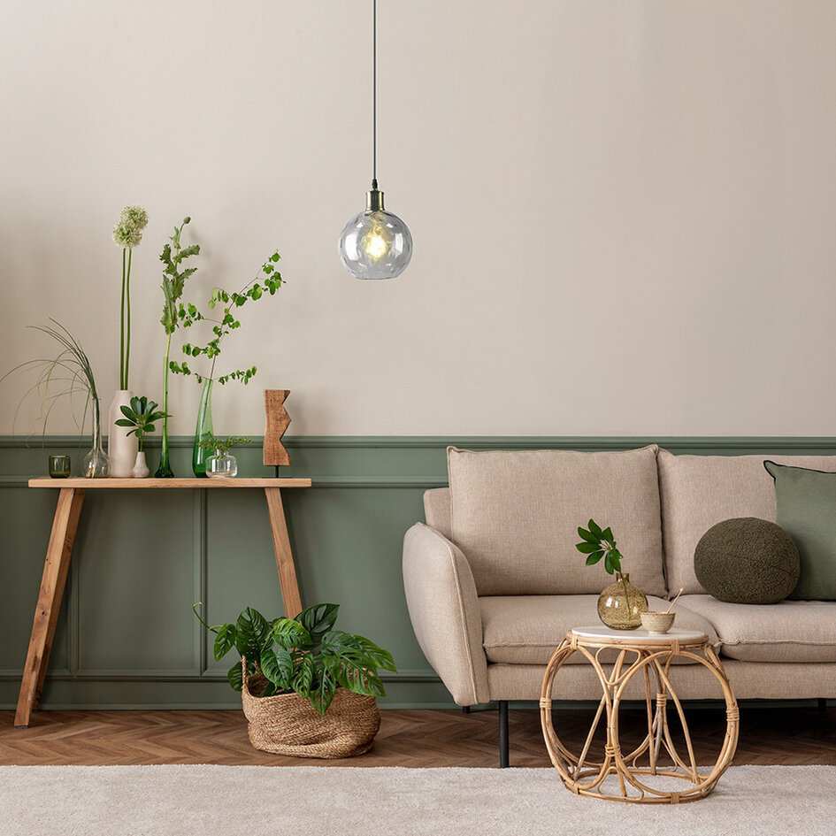 Loftlampe med struktureret glasskærm - Lotte - flere farver