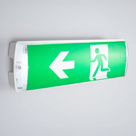 Væghængt flugtvejsskilt - DP-3 - 5 watt (10 LED-dioder)