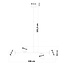 Designerlampe med 4 glaskugler - Davy - sort/messing/opalhvid