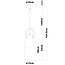 Art deco pendel - Laure - variant 4 - sort/messing/rav