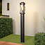 Bedlampe med klassisk lanterne - Lucia - sort 60 cm