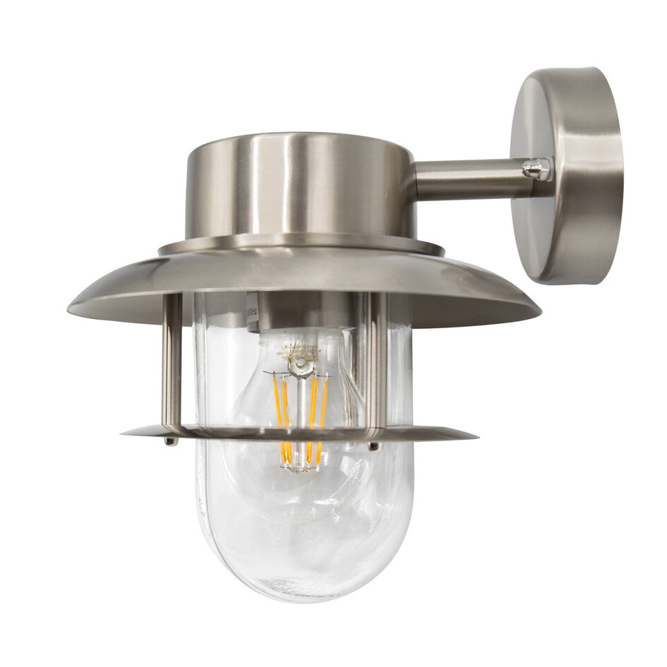 Udendørs væglampe i landlig stil - Fabio - rustfrit stål